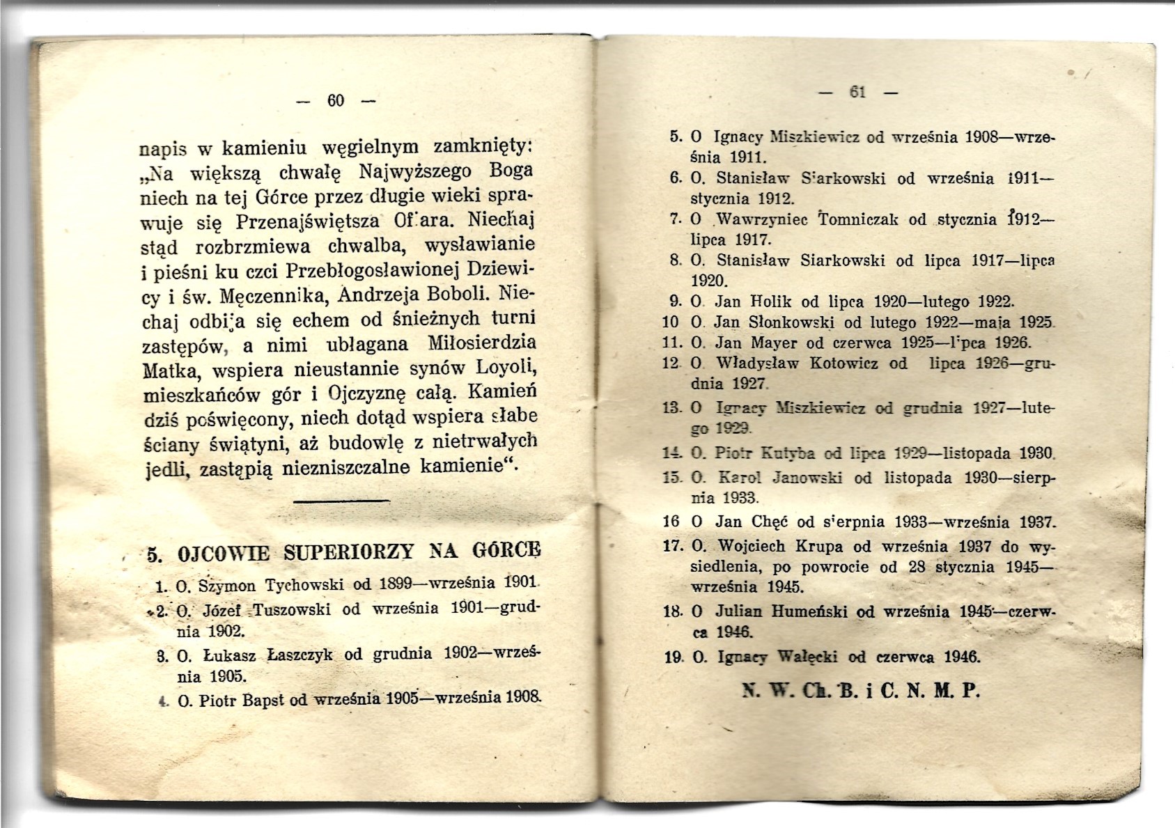 Książeczka "Kościół i Klasztor Księży Jezuitów w Zakopanem na Górce" ks. Jan Rusinowicz, 1946 r.