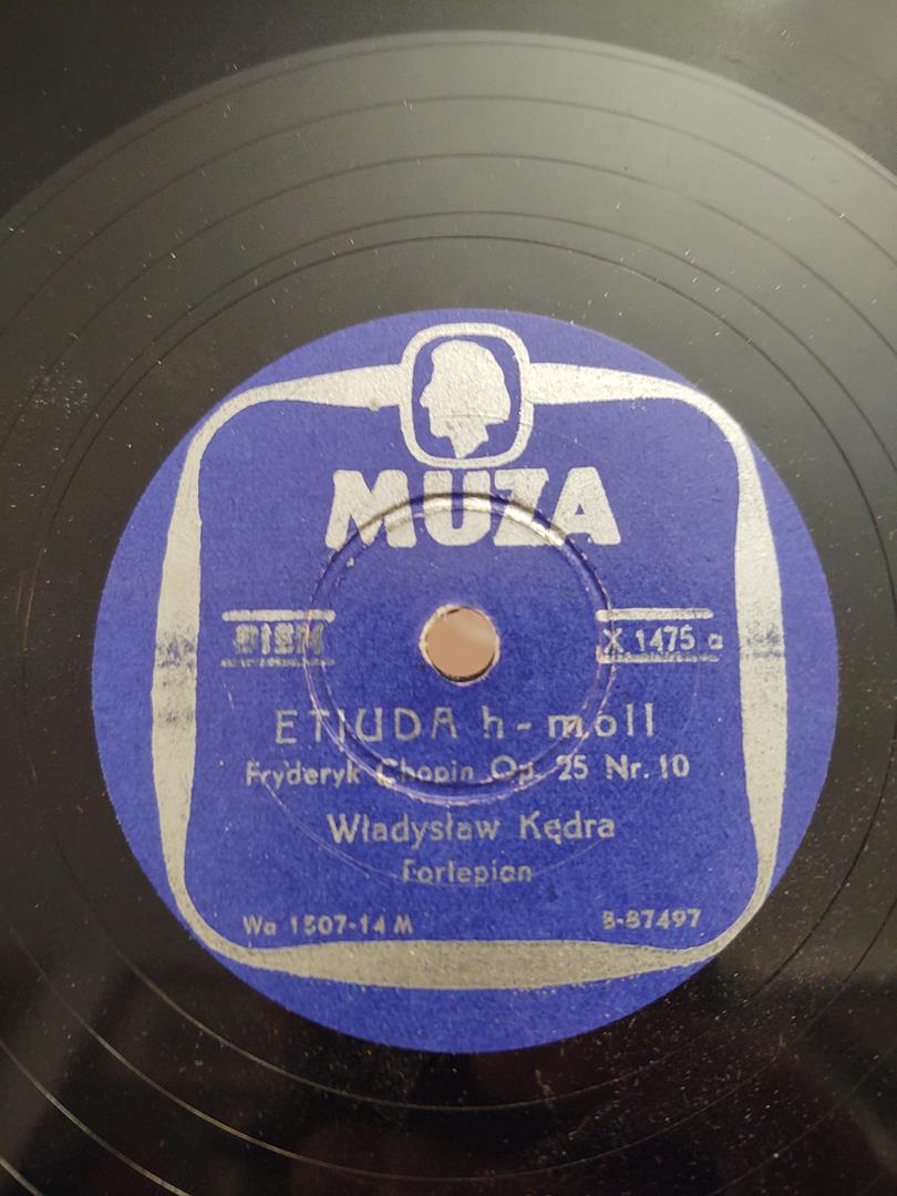 Płyta szelakowa Muza - Fryderyk Chopin, Etiudy; gra Władysław Kędra