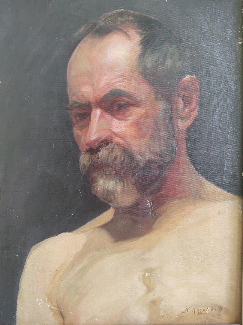 Obraz olejny - portret mężczyzny, Karol Rogalski