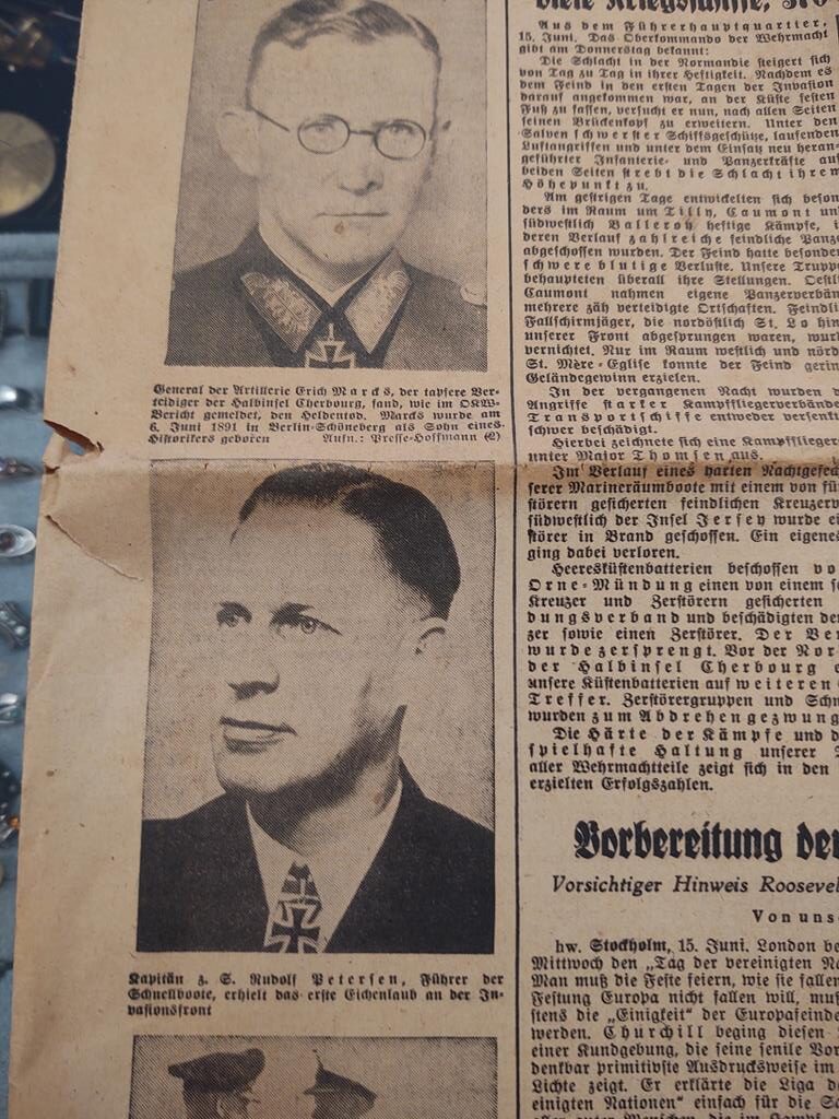 Gazeta niemiecka "Niederdeutscher Beobachter", 1944 r.