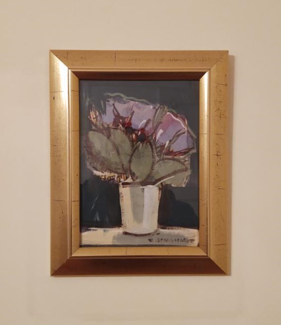Obraz – kwiaty fioletowe, Elżbieta Szołomiak