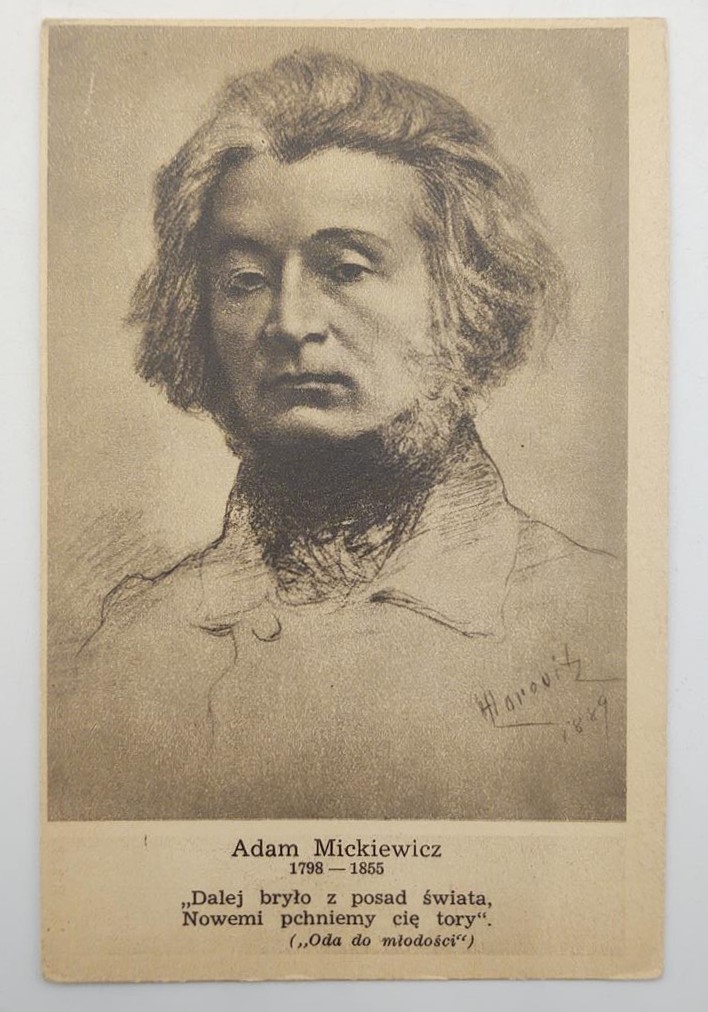 Pocztówka - Adam Mickiewicz - Leopold Horovitz