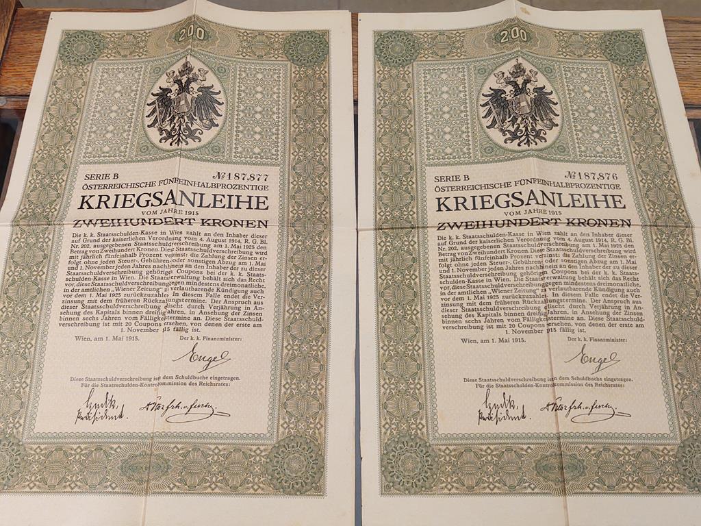 Obligacje Austria, 1915 r. KRIEGSANLEIHE