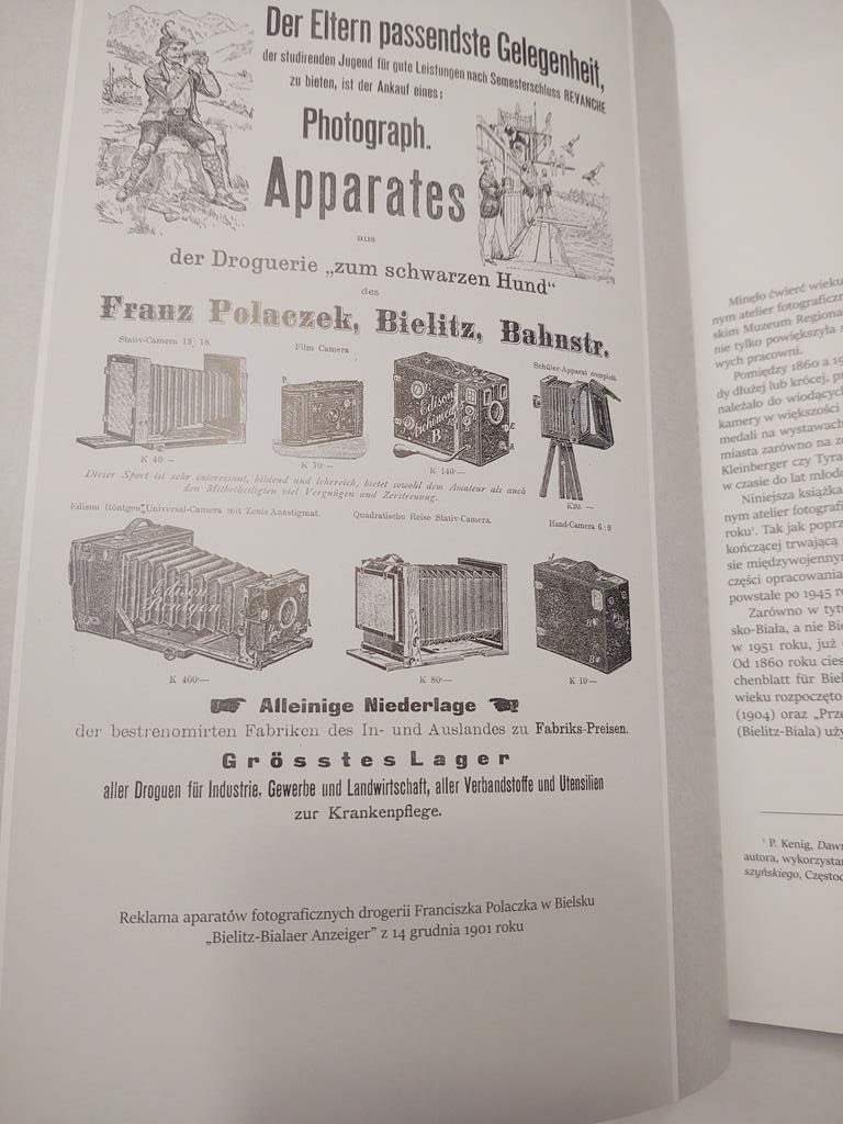 Książka "Dawne atelier fotograficzne Bielska-Białej" Piotr Kenig, 2019 r.