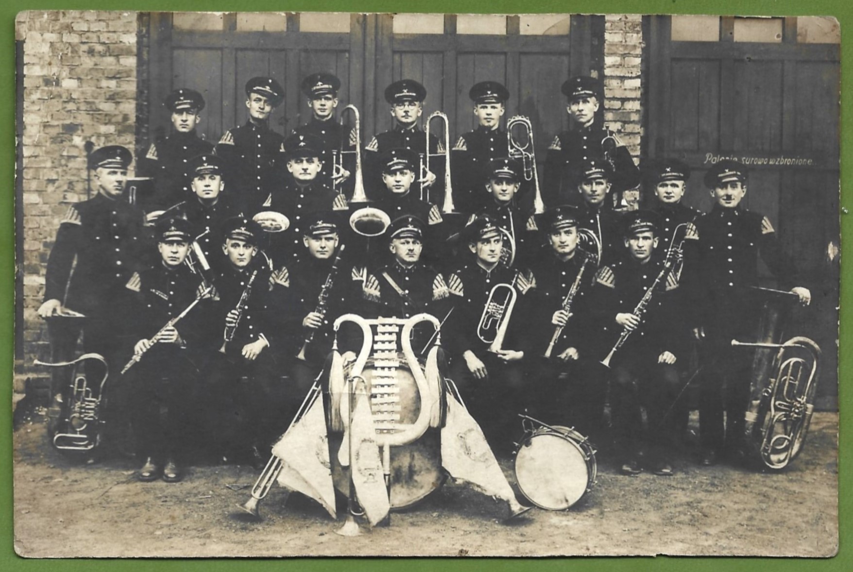 Zdjęcie pocztówkowe - orkiestra straży ogniowej -  Wielkie Hajduki (Chorzów)