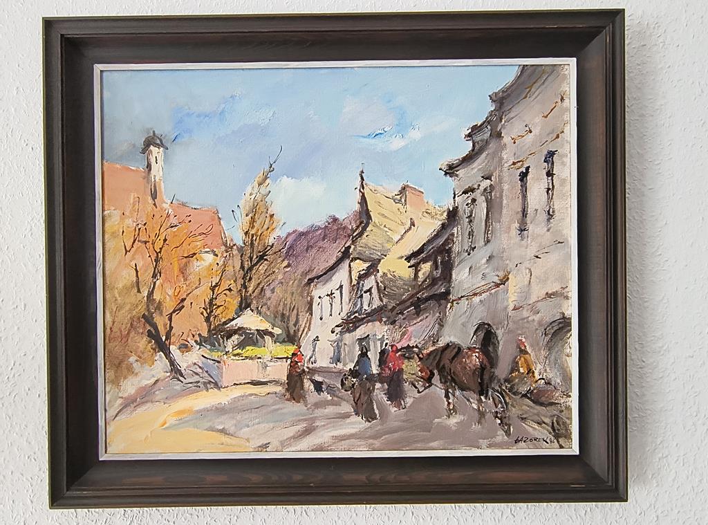 Obraz - "Kazimierz Dolny" 1986 r. - Stanisław Jan Łazorek (1938 -2000)