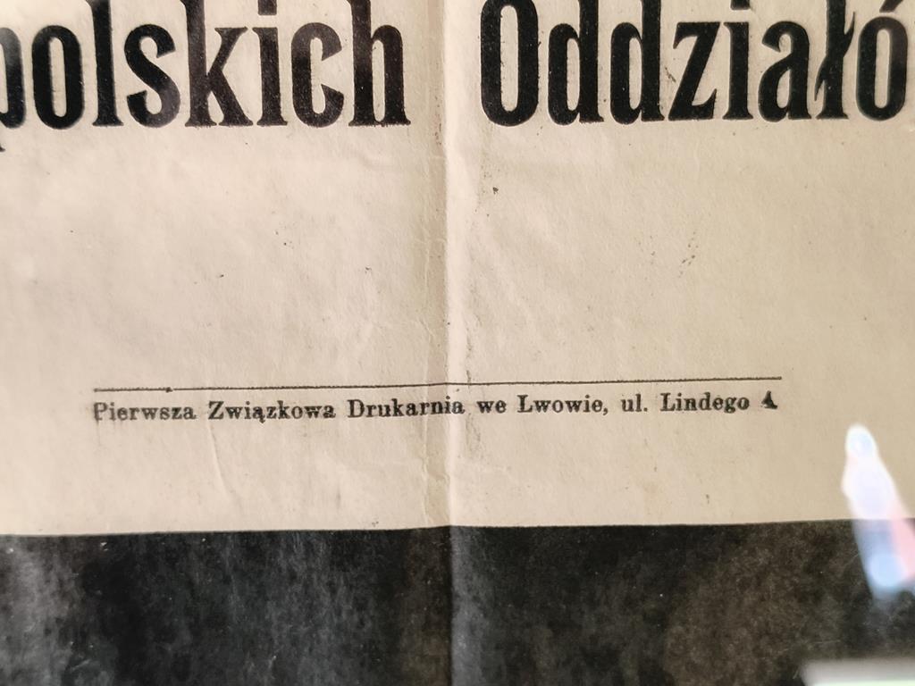 Oryginalny plakat pogrzebowy - Józef Piłsudski, II RP