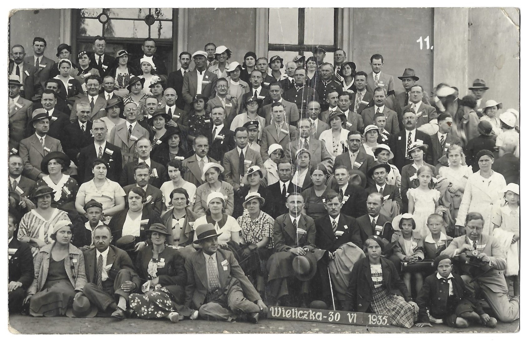 Zdjęcie pocztówkowe - wycieczka do Wieliczki, 1935 r.