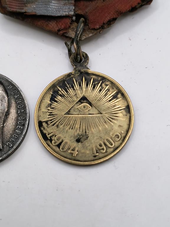 Zestaw medali Carska Rosja - medal za dzielność i wojnę