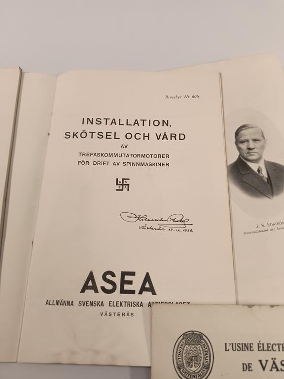 Katalogi Towarzystwa Elektrycznego ASEA (Szwecja), 1924 r.