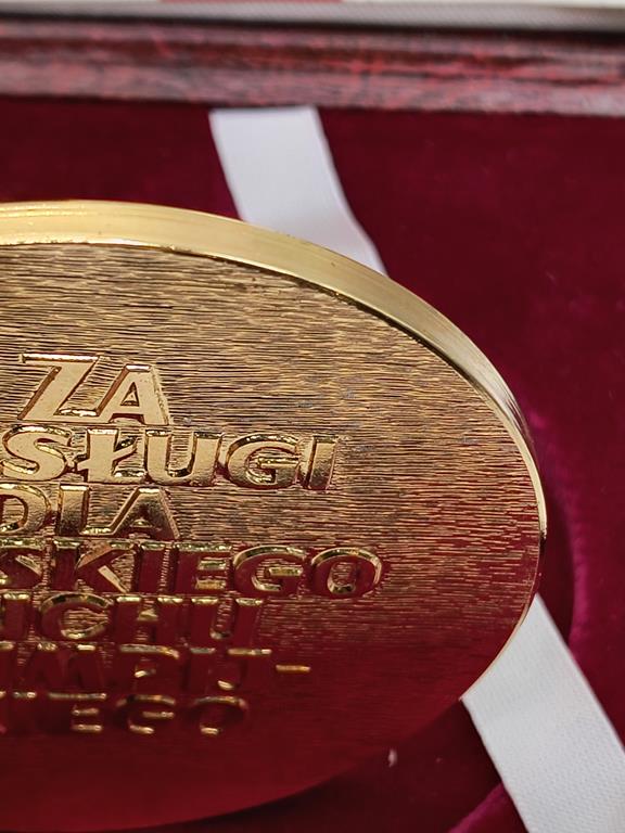 Medal Za Zasługi Dla Polskiego Ruchu Olimpijskiego, ZŁOTY - dla Stanisława Płoskonia