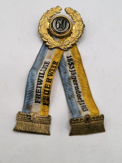 Odznaka - 60 lat Straży Pożarnej 1853-1913 - Jägerndorf (Karniów), Czechy