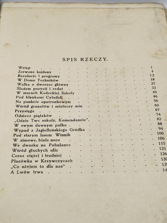 Książka "Wśród Lwowskich Orląt" Wacław Lipiński, 1931 r.