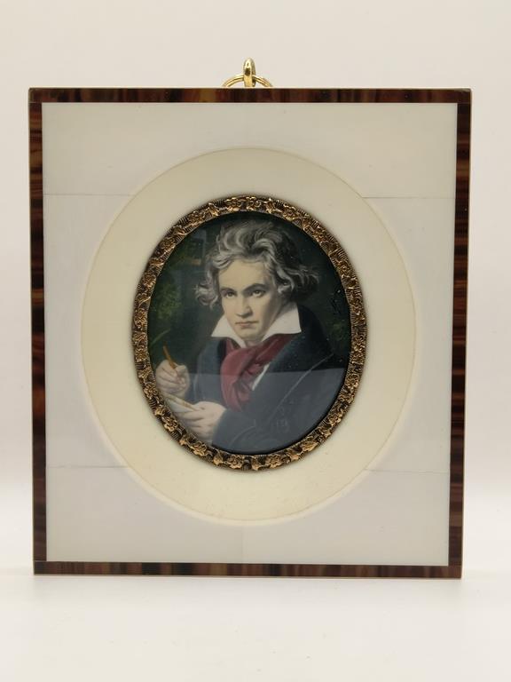 Portret Ludwig van Beethoven  – miniatura na kości, XX w.