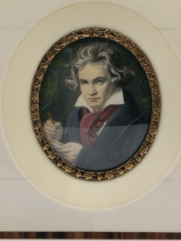 Portret Ludwig van Beethoven  – miniatura na kości, XX w.