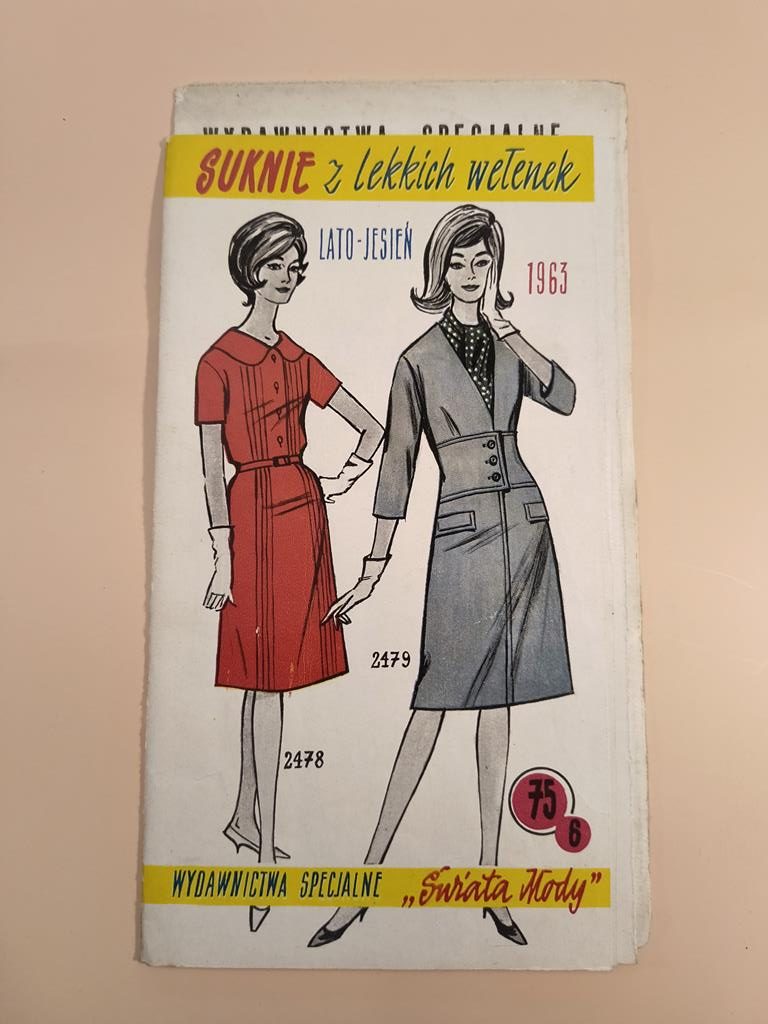 Katalog Świata Mody – Suknie z lekkich wełenek, Lato-Jesień, 1963