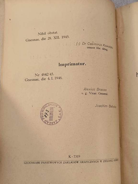 Książeczka "Zbiór krótkich kazań dla młodzieży" Ks. Mgr Franciszek Kryszak, 1947 r.