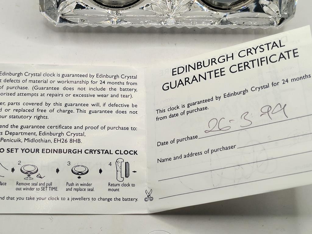 Zegar i termometr - w oprawie kryształowej, Edinburgh Crystal