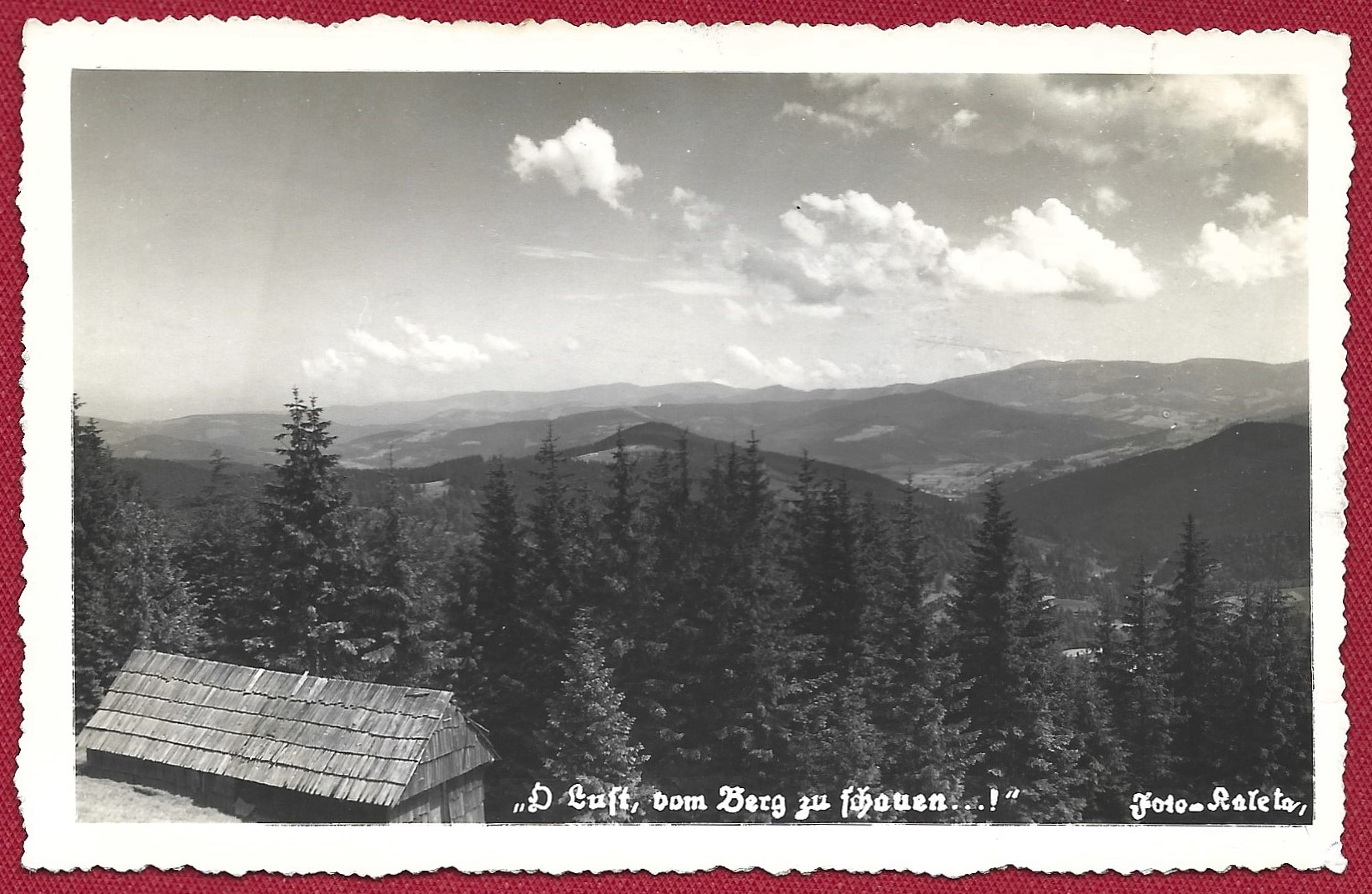 Pocztówka - Beskiden Verein, Cieszyn, Schronisko na Skałce, 1942 r.