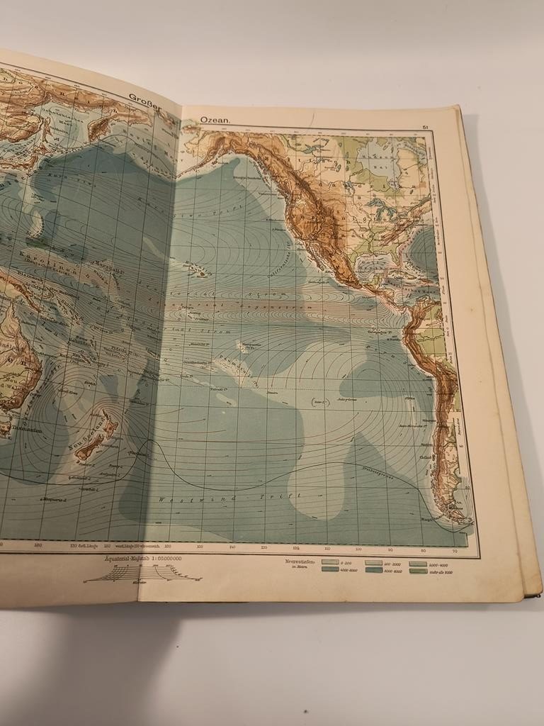 Atlas szkolny dla uczelni wyższych - Diercke. Schulatlas fur hohere lehranstalten, 1915 r.