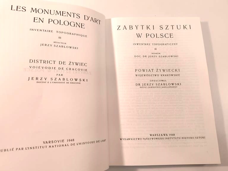 Książka "Zabytki sztuki w Polsce - powiat żywiecki" Jerzy Szablowski, 1948 r. - reprint 2009