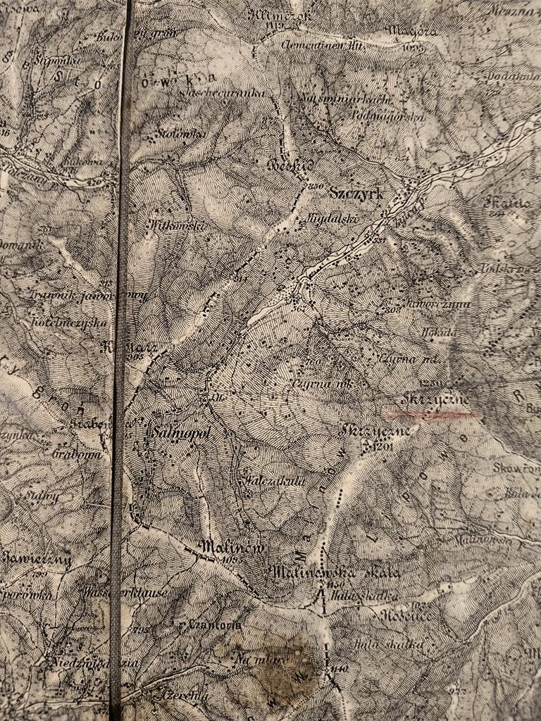 Mapa wojskowa II RP - Żywiec, Szczyrk, Milówka