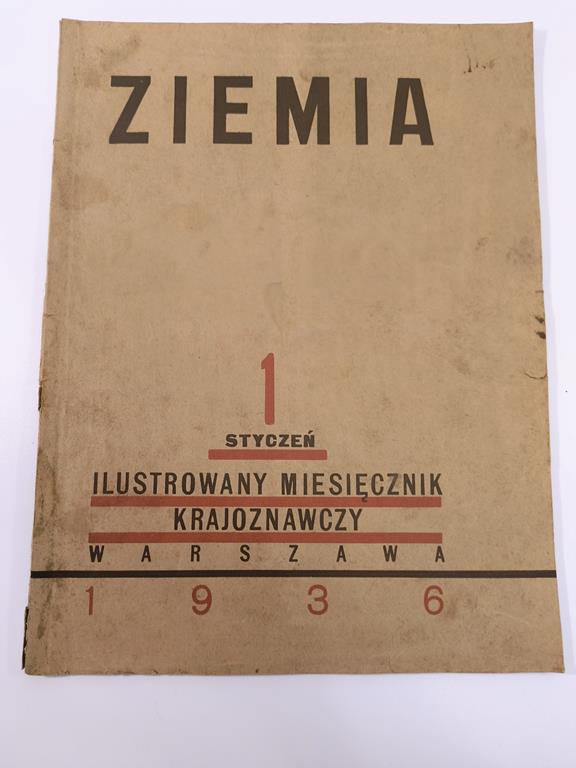 Ilustrowany Miesięcznik Krajoznawczy ZIEMIA, 1 stycznia 1936r.