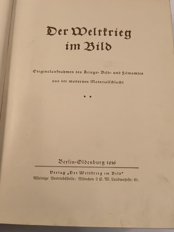 Książka "Der Weltkrieg im Bild" - Wojna światowa na zdjęciach, 1926 r.