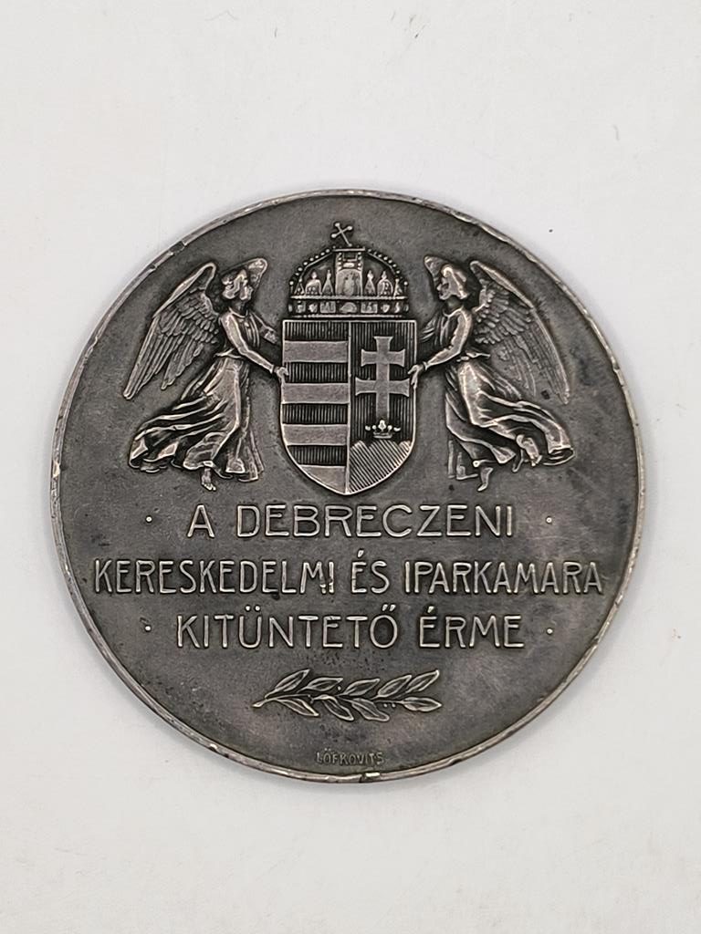 Medal honorowy Izby Handlowo-Przemysłowej w Debreczynie, Węgry 1910 r.