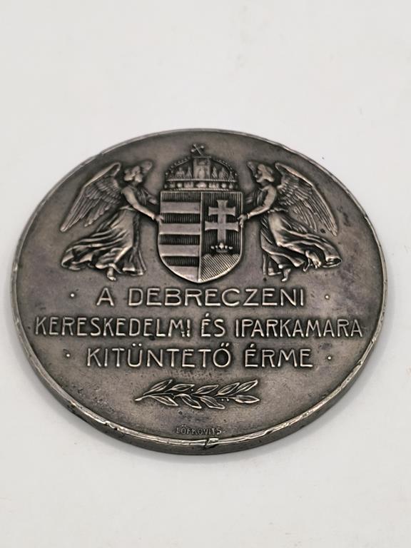 Medal honorowy Izby Handlowo-Przemysłowej w Debreczynie, Węgry 1910 r.