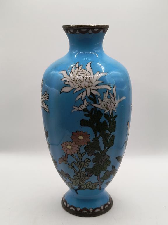 Wazonik emaliowany (cloisonne) - Japonia, okres Meiji (1868-1912)