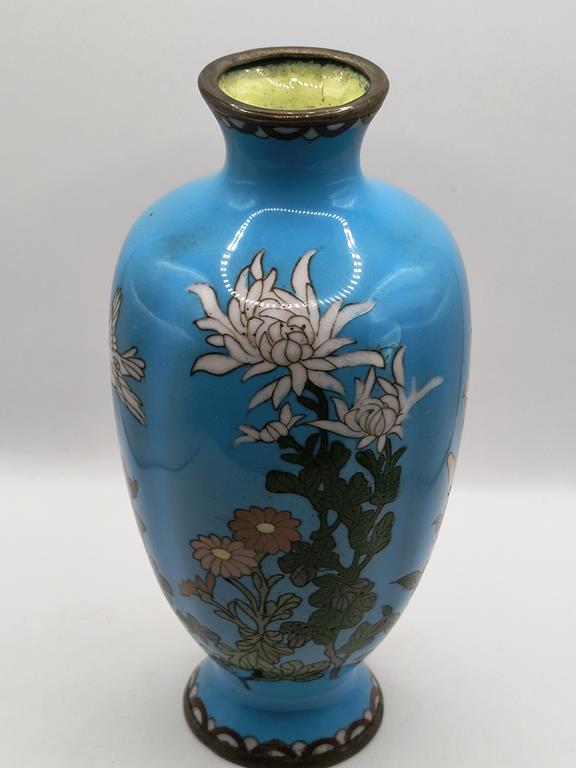 Wazonik emaliowany (cloisonne) - Japonia, okres Meiji (1868-1912)