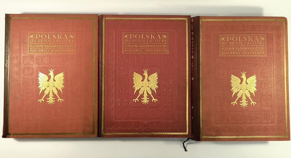 Książka "POLSKA - jej dzieje i kultura. Od czasów najdawniejszych do chwili obecnej" - komplet, 3 tomy; 1927r.