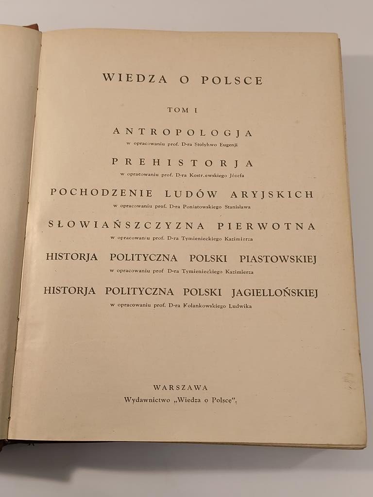 Książka "Wiedza o Polsce" Tom I, ok. 1930 r.