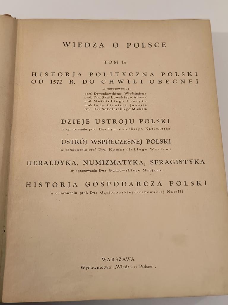 Książka „Wiedza o Polsce” Tom IA, ok. 1930 r.