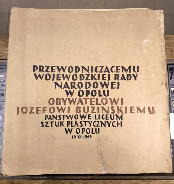 Teczka litografii miasta Opola,Państwowe Liceum Sztuk Plastycznych w Opolu dla Józefa Buzińskiego-1963 r.