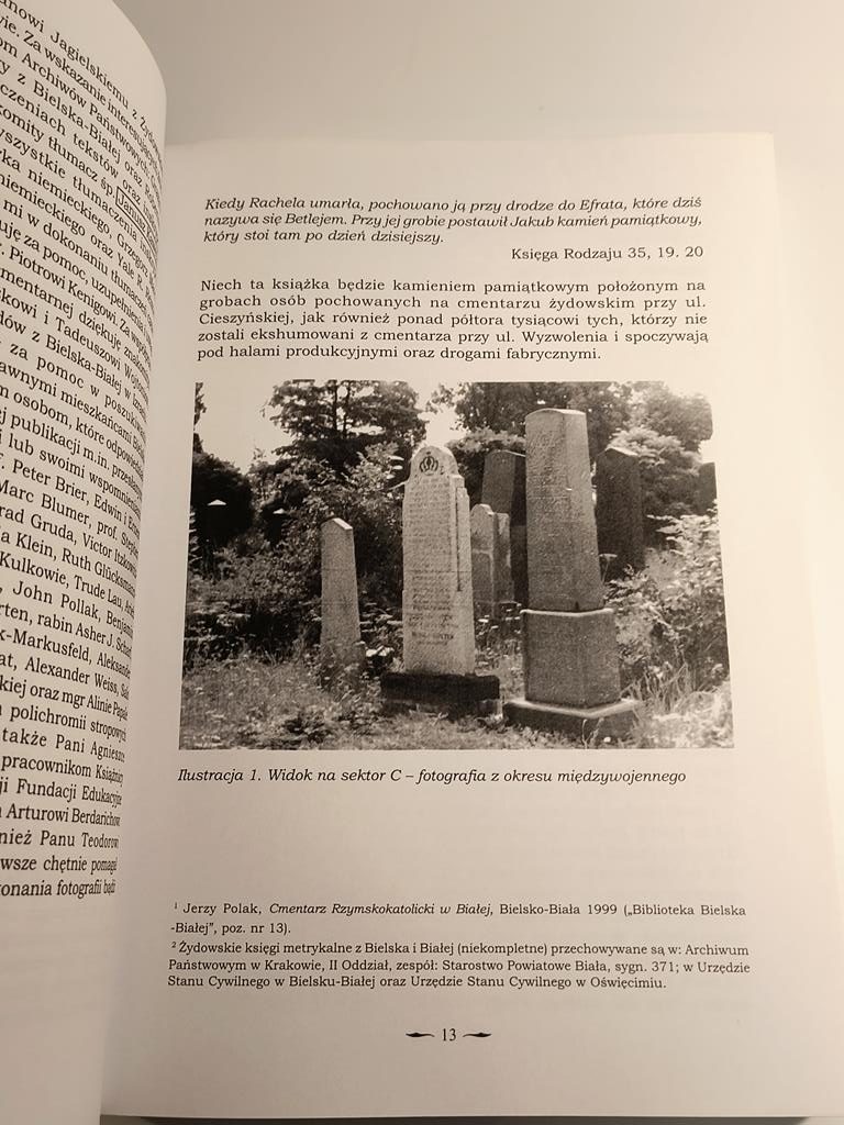 Książka "Cmentarz Żydowski w Bielsku Białej" Jacek Proszyk, 2002 r.