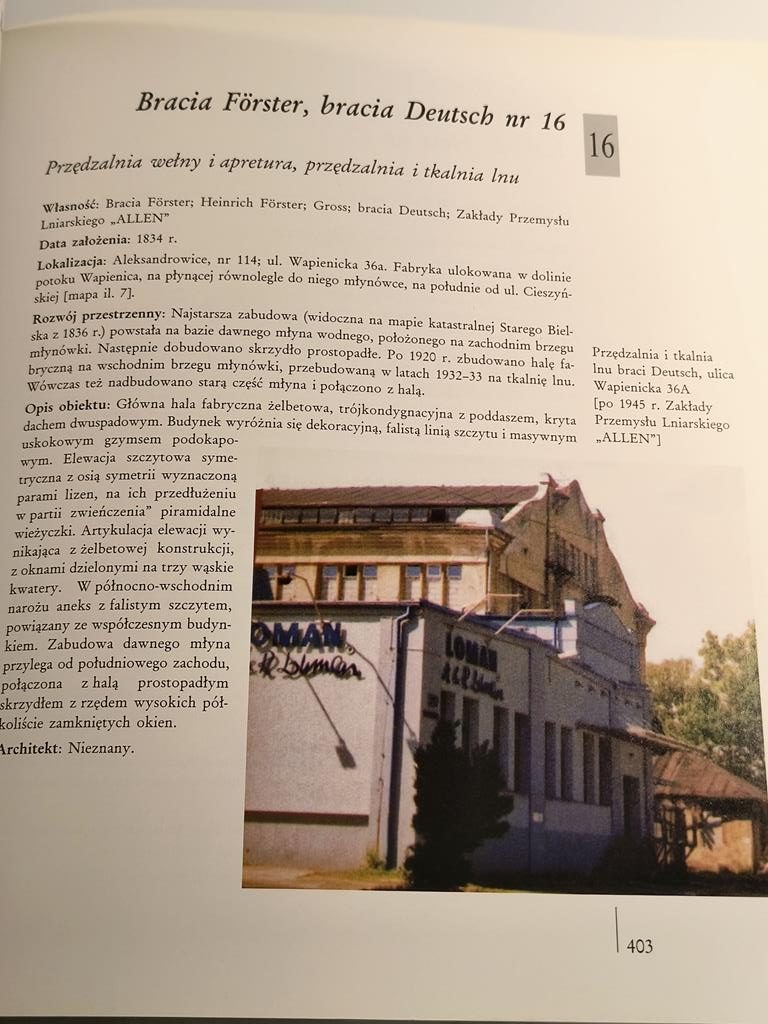 Książka "Architektura przemysłowa Bielska i Białej w latach 1806-1939" Ewa Janoszek