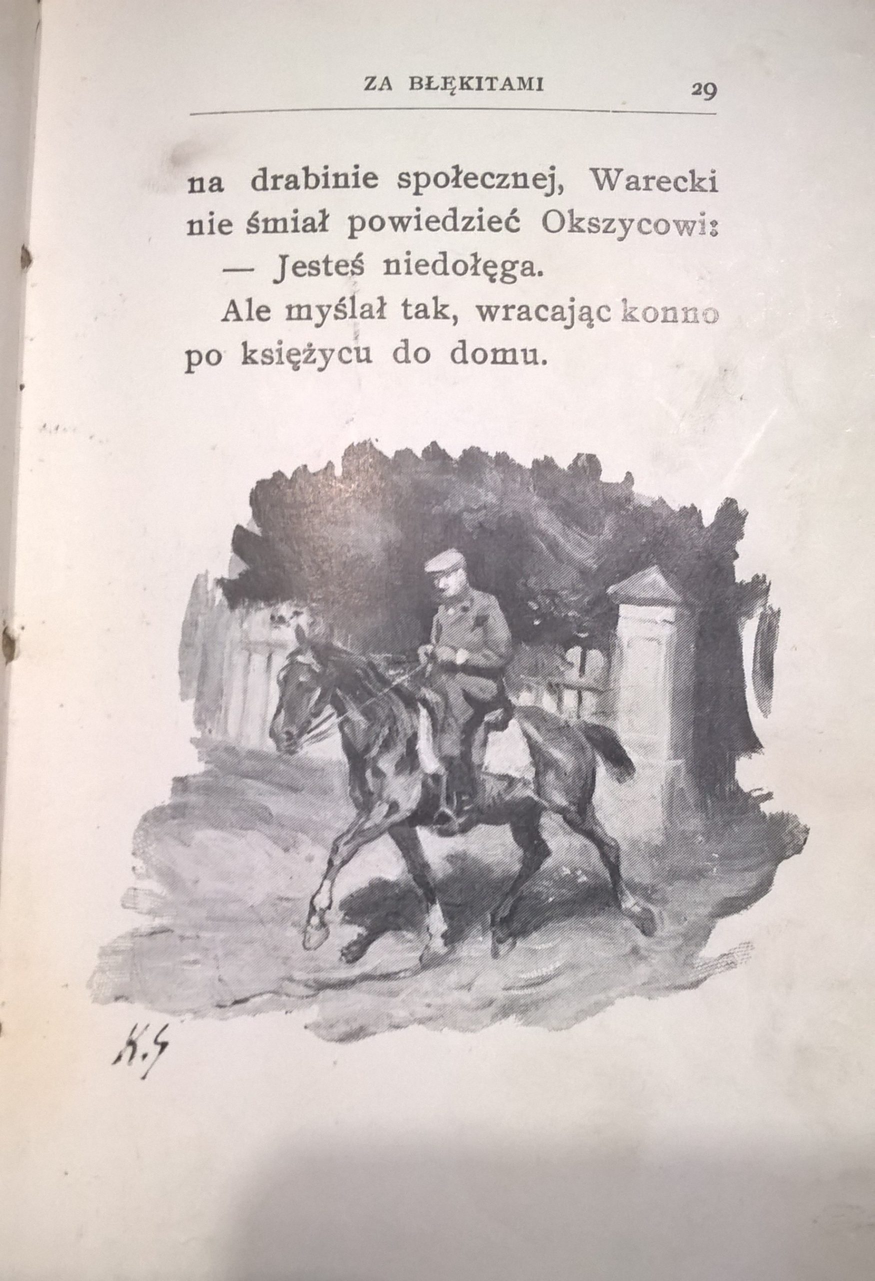 Książka "Za błękitami" Józef Weyssenhoff, ilustracje Konstanty Górski, 1904 r.