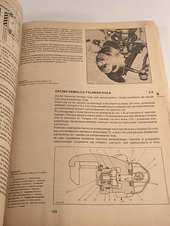 Książka "FSO 125p - budowa, eksploatacja, naprawa" Jerzy Kowal, 1987 r.