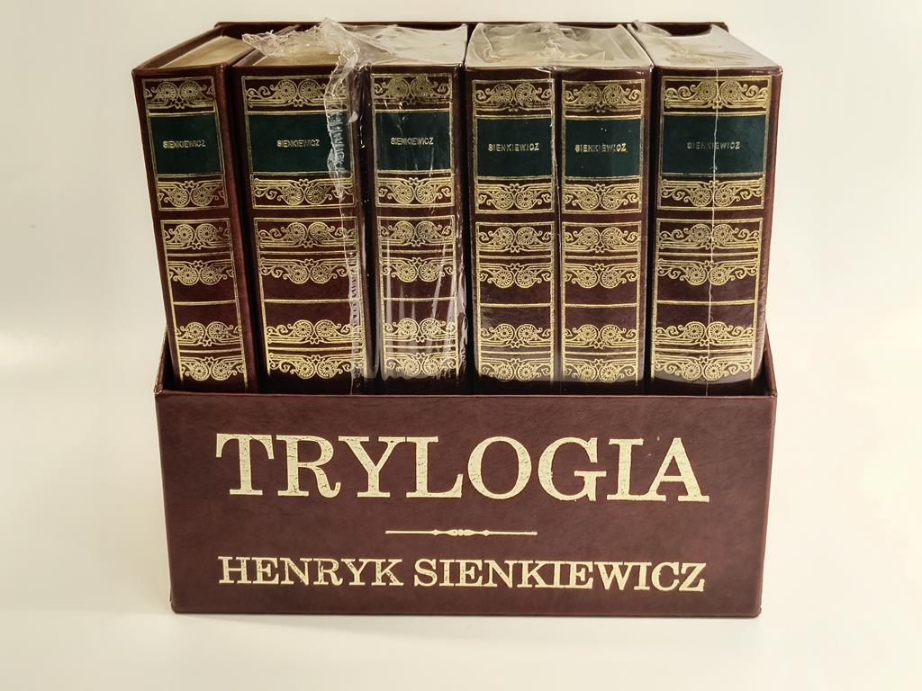 Książki: Henryk Sienkiewicz - TRYLOGIA - złota oprawa, 1996 r.