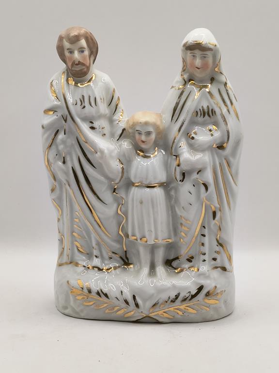 Figurka porcelanowa Świętej Rodziny - okres międzywojenny