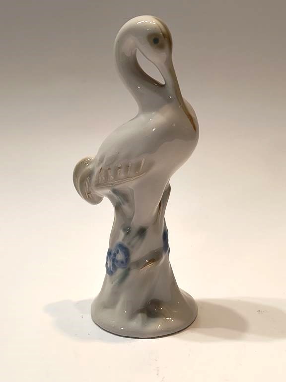 Figurka porcelanowa - czapla, Połonne