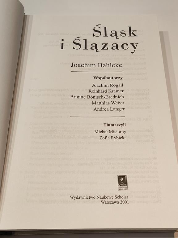 Książka "Śląsk i Ślązacy" Joachim Bahlcke, 2001 r.