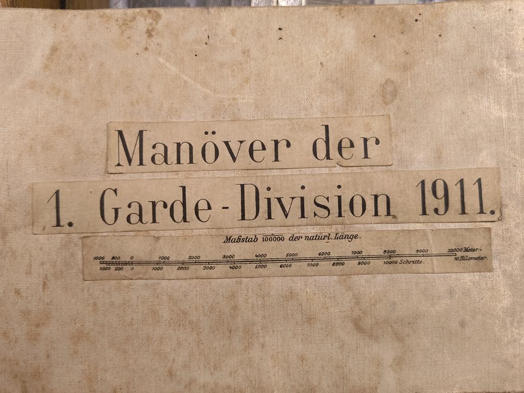 Mapa wojskowa 1911 r. - Manöver der 1. Garde - Division 1911