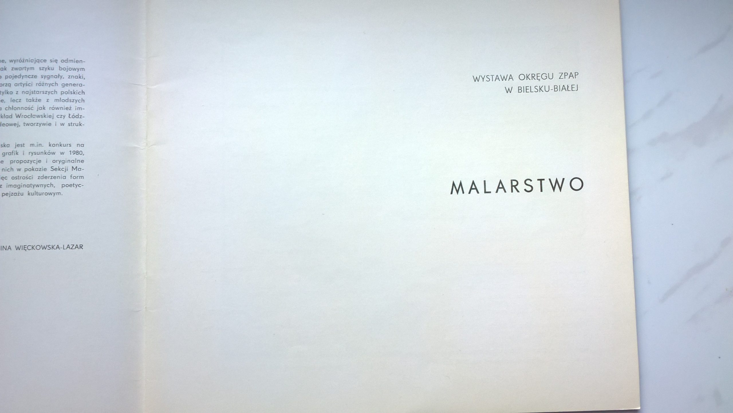 Katalog – Wystawa Okręgu ZPAP w Bielsku-Białej - Malarstwo, 1981