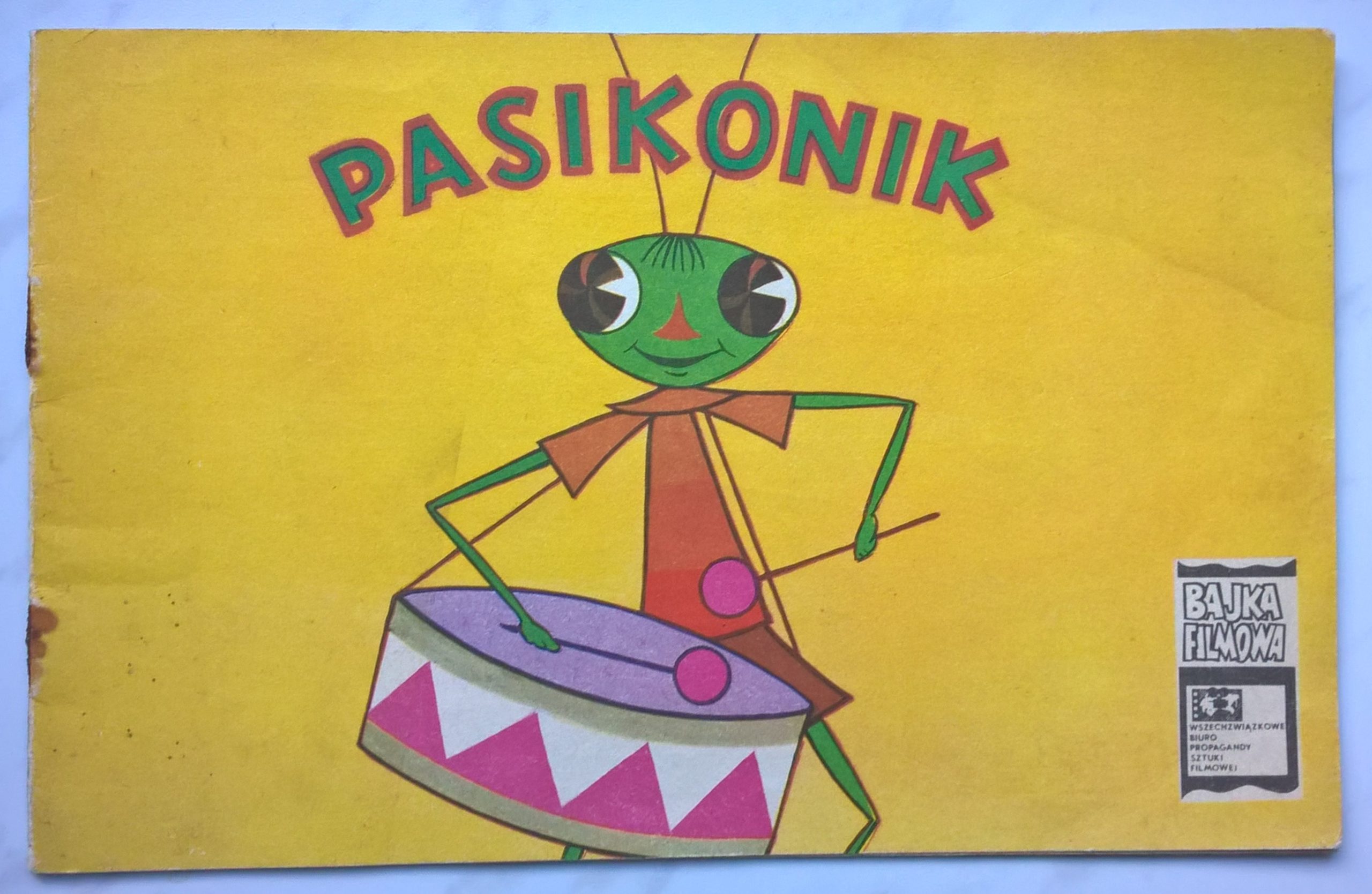 Książeczka dla dzieci „Pasikonik" – bajka filmowa, 1983 r.