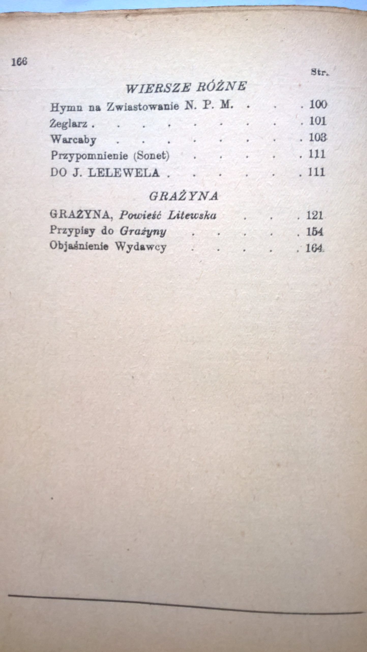 Książka "Adam Mickiewicz POEZJE - wiersze młodzieńcze, ballady, Grażyna", 1919 r.