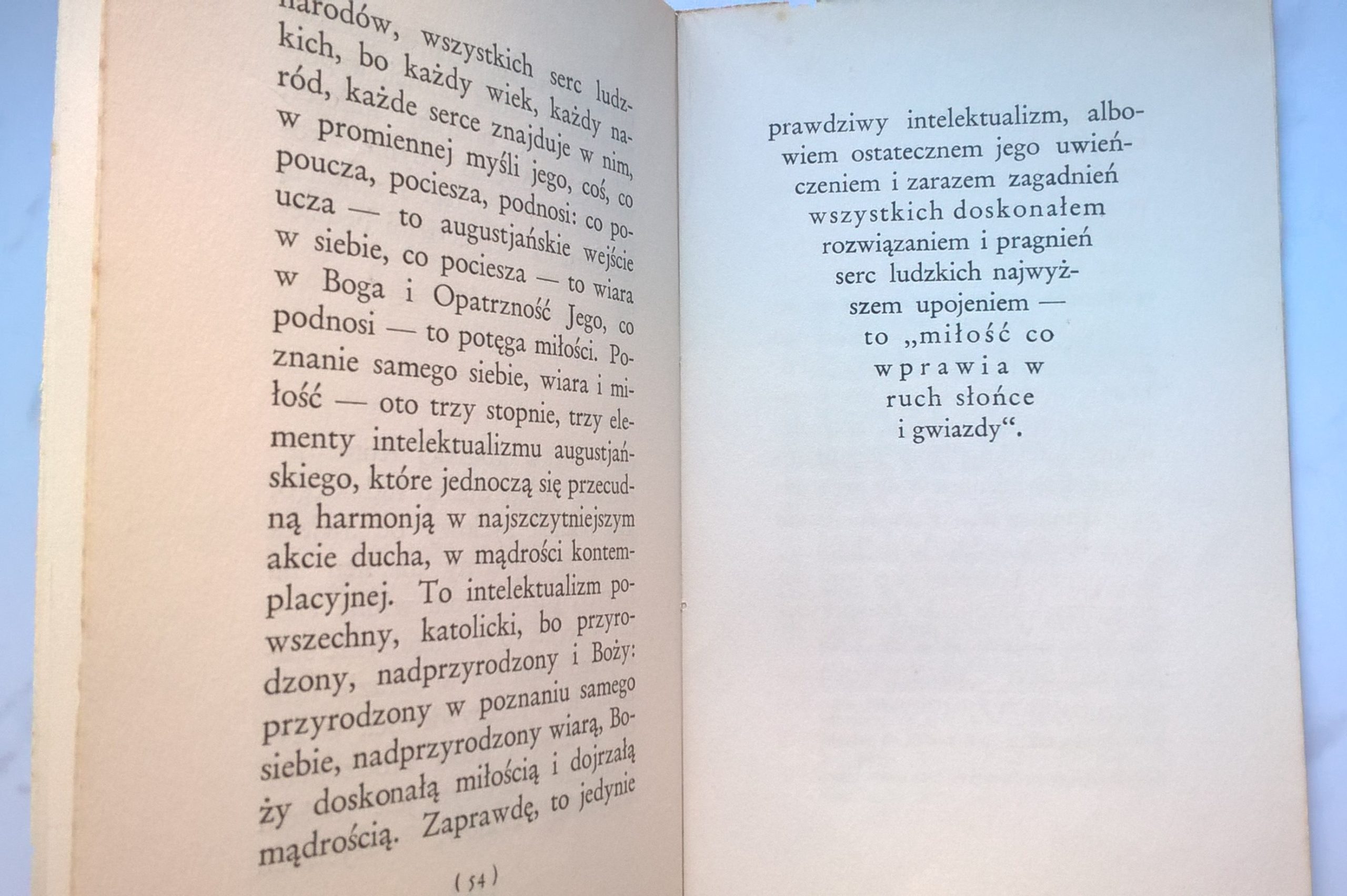 Książeczka "Intelektualizm Św. Augustyna" Ks. Dr. Aleksander Żychliński, 1931 r.