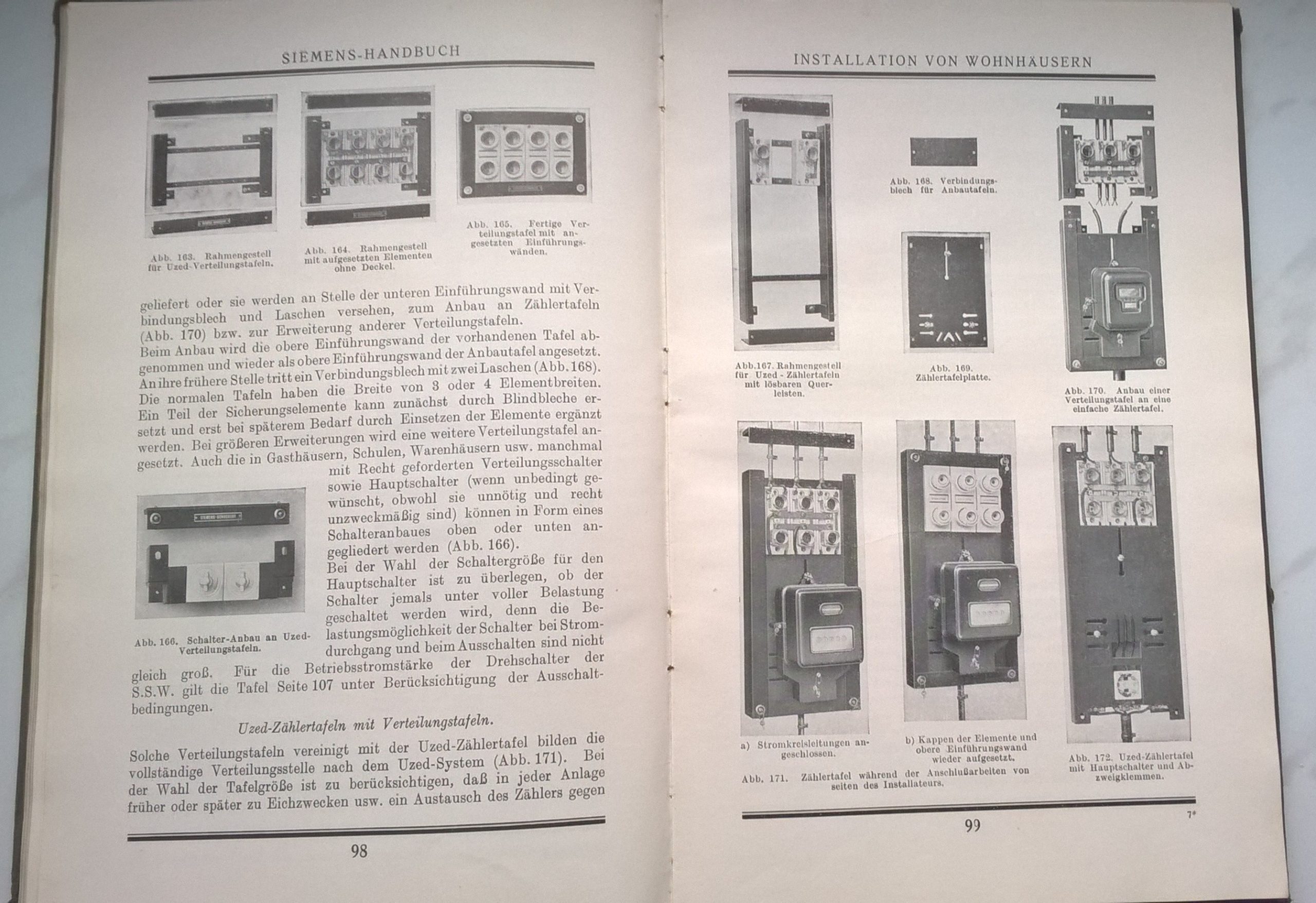 Książka w języku niemieckim "Siemens Handbuch" - Instrukcja obsługi Siemens. Instalacja elektryczna oświetlenia i zasilania, 1922 r.